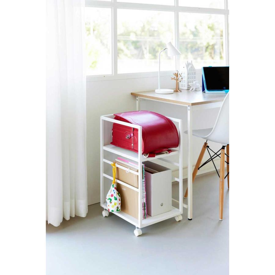 収納ワゴン tower タワー 目隠しワゴン スリム キャスター スリム 隙間収納 キャスター付き 山崎実業 正規品 8468 ホワイト | tower | 02