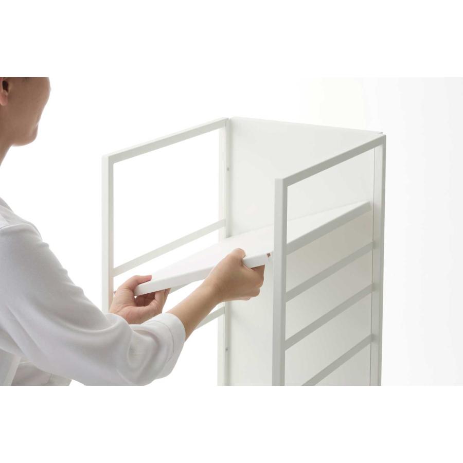 収納ワゴン tower タワー 目隠しワゴン スリム キャスター スリム 隙間収納 キャスター付き 山崎実業 正規品 8468 ホワイト | tower | 06