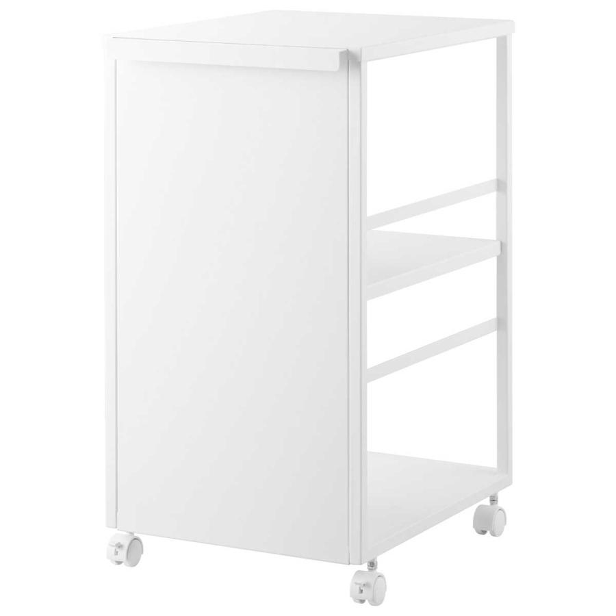 収納ワゴン tower タワー 目隠しワゴン スリム 天板付き キャスター スリム 隙間収納 キャスター付き 山崎実業 正規品 8470 ホワイト | tower | 01