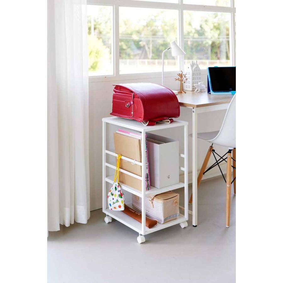 収納ワゴン tower タワー 目隠しワゴン スリム 天板付き キャスター スリム 隙間収納 キャスター付き 山崎実業 正規品 8470 ホワイト | tower | 02