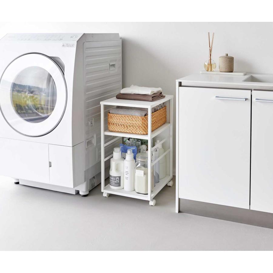 収納ワゴン tower タワー 目隠しワゴン スリム 天板付き キャスター スリム 隙間収納 キャスター付き 山崎実業 正規品 8470 ホワイト | tower | 04