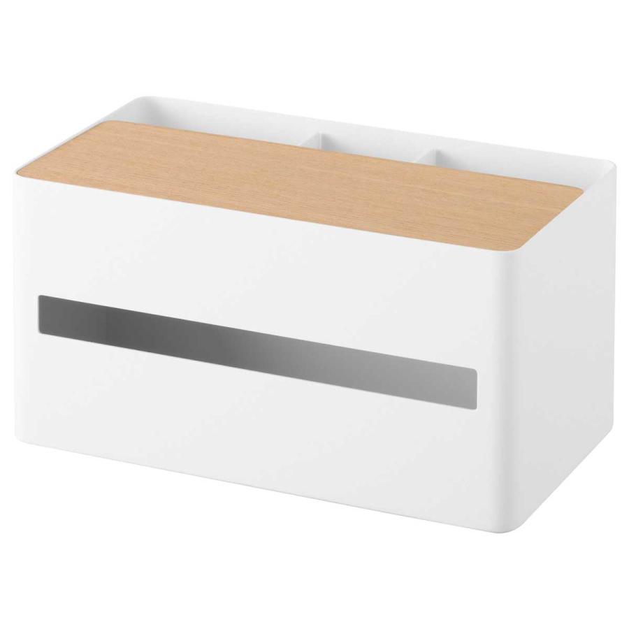 ティッシュケース RIN リン 厚型対応ティッシュケース&リモコンスタンド リモコンスタンド 天然木 ティッシュカバー 山崎実業 正規品 10415 ナチュラル |  | 01