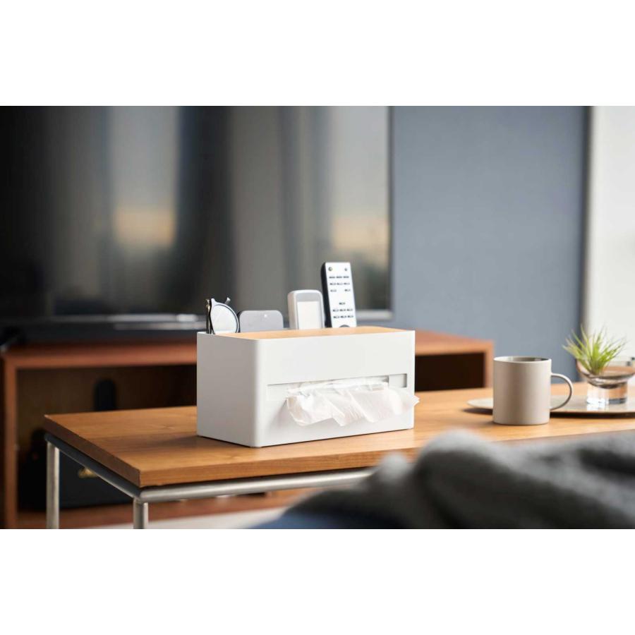ティッシュケース RIN リン 厚型対応ティッシュケース&リモコンスタンド リモコンスタンド 天然木 ティッシュカバー 山崎実業 正規品 10415 ナチュラル |  | 02