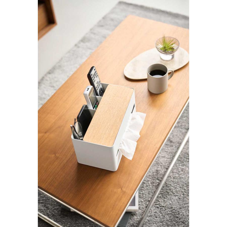 ティッシュケース RIN リン 厚型対応ティッシュケース&リモコンスタンド リモコンスタンド 天然木 ティッシュカバー 山崎実業 正規品 10415 ナチュラル |  | 03