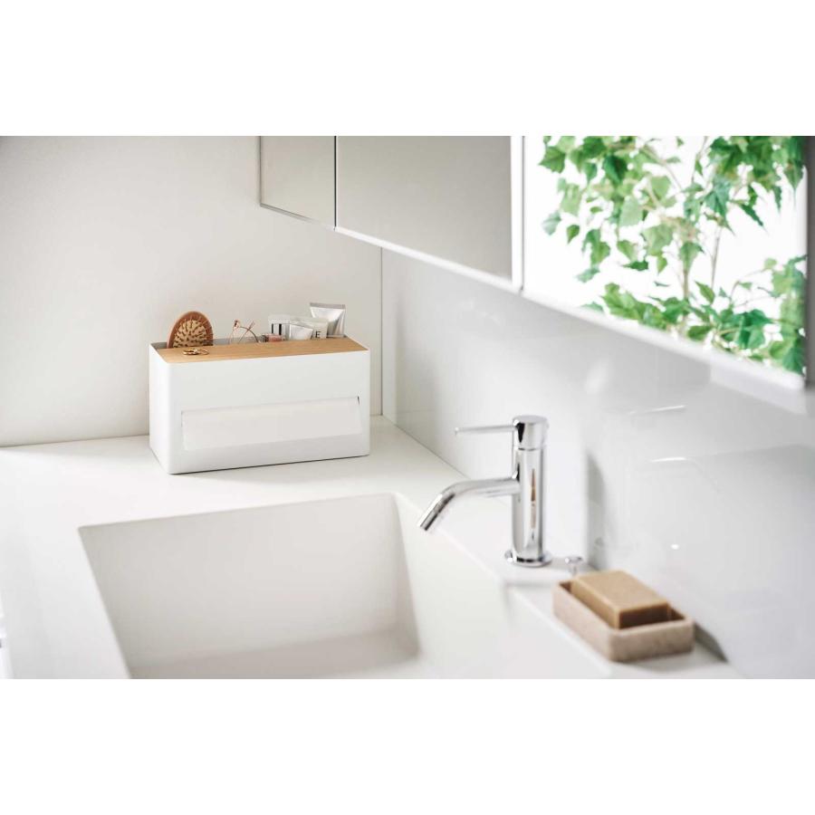 ティッシュケース RIN リン 厚型対応ティッシュケース&リモコンスタンド リモコンスタンド 天然木 ティッシュカバー 山崎実業 正規品 10415 ナチュラル |  | 04