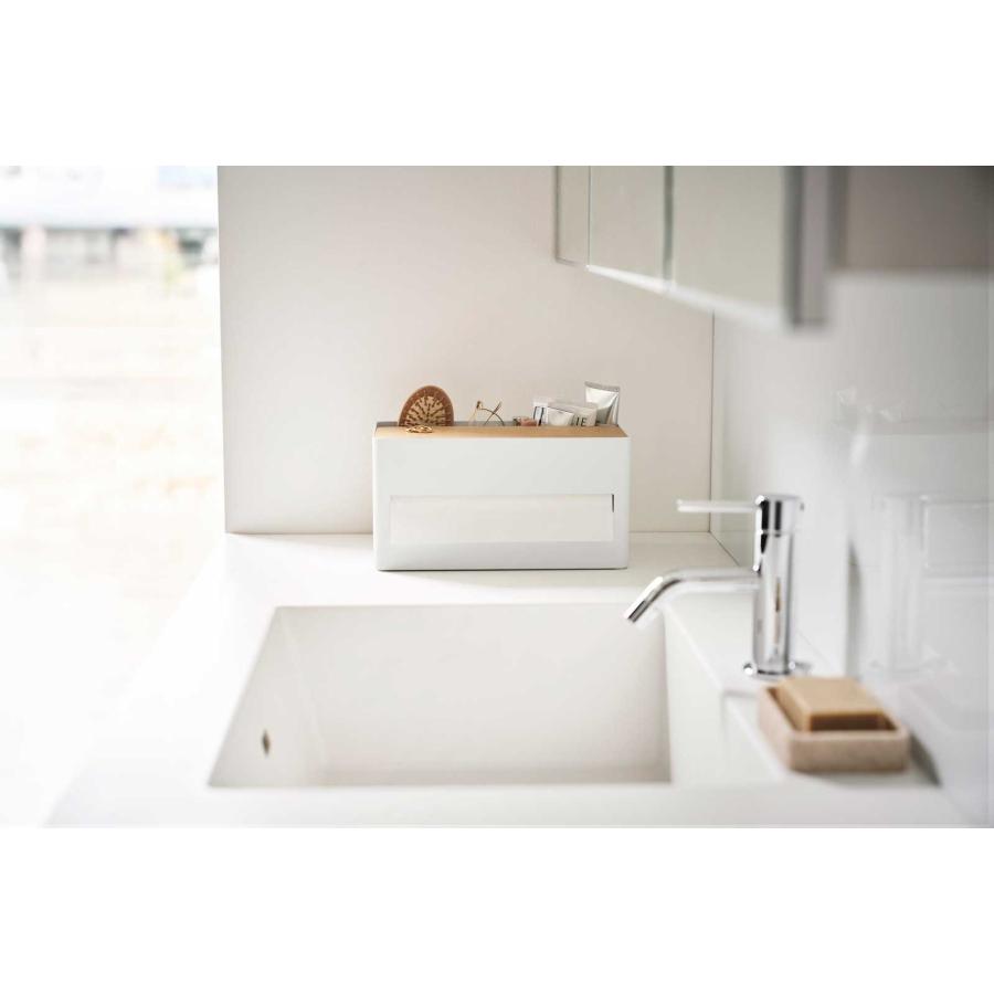 ティッシュケース RIN リン 厚型対応ティッシュケース&リモコンスタンド リモコンスタンド 天然木 ティッシュカバー 山崎実業 正規品 10415 ナチュラル |  | 06