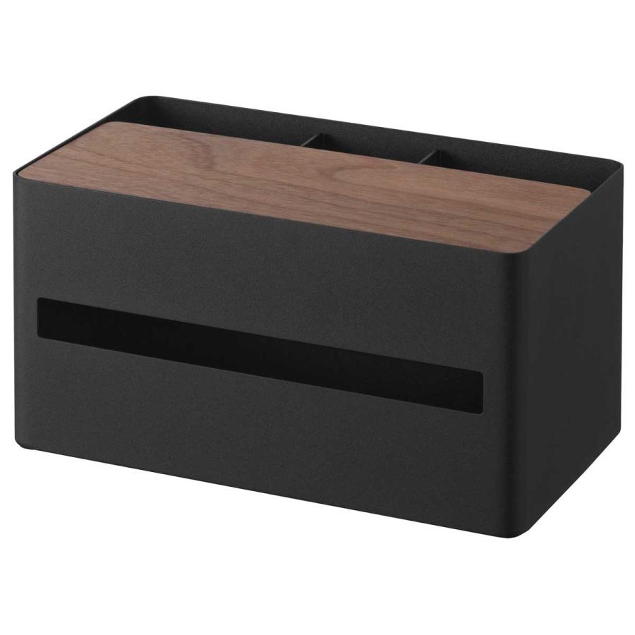 ティッシュケース RIN リン 厚型対応ティッシュケース&リモコンスタンド リモコンスタンド 天然木 ティッシュカバー 山崎実業 正規品 10414 ブラウン |  | 01