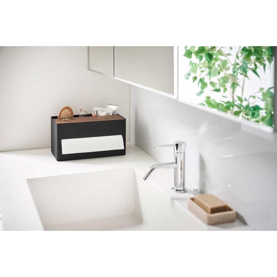 ティッシュケース RIN リン 厚型対応ティッシュケース&リモコンスタンド リモコンスタンド 天然木 ティッシュカバー 山崎実業 正規品 10414 ブラウン |  | 04