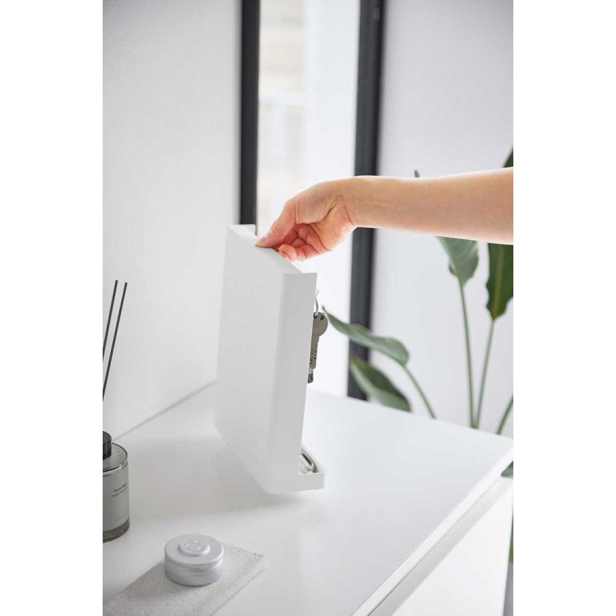 キーフック tower タワー 目隠しキーフックスタンド 2段 2段式 大量 大容量 キーボックス キーケース 山崎実業 正規品 10340 ホワイト | tower | 06