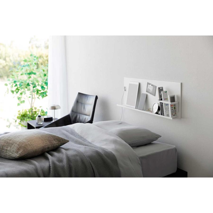 壁面収納 tower タワー 壁付けスチールパネル リモコンホルダー付き 壁掛け マグネット収納 ウォールラック 収納ラック 山崎実業 正規品 10352 ホワイト | tower | 02