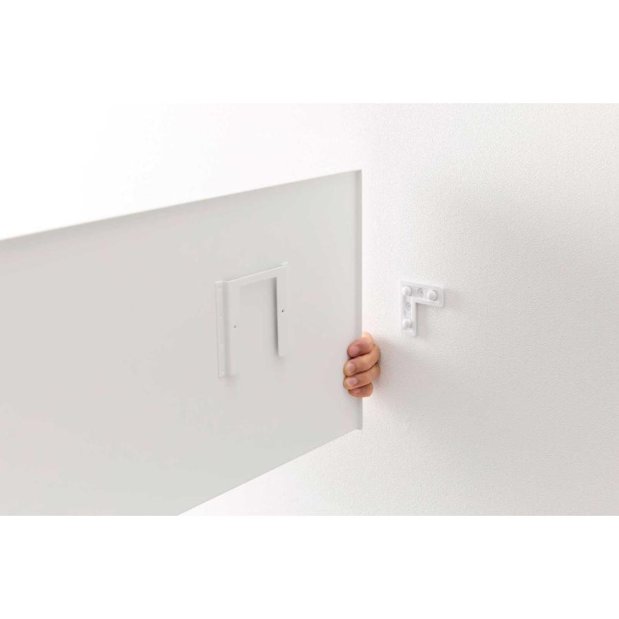 壁面収納 tower タワー 壁付けスチールパネル リモコンホルダー付き 壁掛け マグネット収納 ウォールラック 収納ラック 山崎実業 正規品 10352 ホワイト | tower | 07