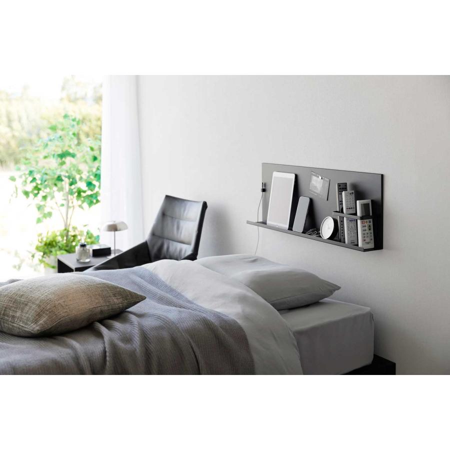 壁面収納 tower タワー 壁付けスチールパネル リモコンホルダー付き 壁掛け マグネット収納 ウォールラック 収納ラック 山崎実業 正規品 10353 ブラック | tower | 02