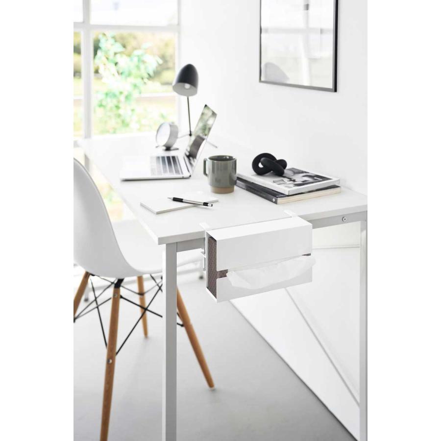 ティッシュケース tower タワー テーブル横ティッシュケース スペースの有効活用に ティッシュカバー 山崎実業 正規品 10371 ホワイト | tower | 03