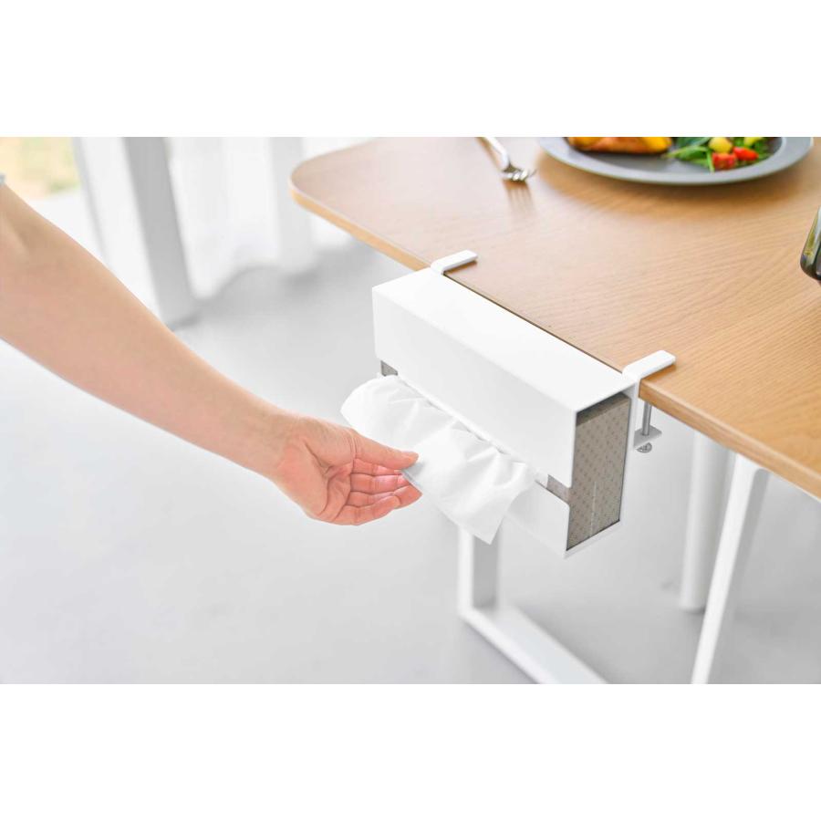 ティッシュケース tower タワー テーブル横ティッシュケース スペースの有効活用に ティッシュカバー 山崎実業 正規品 10371 ホワイト | tower | 06