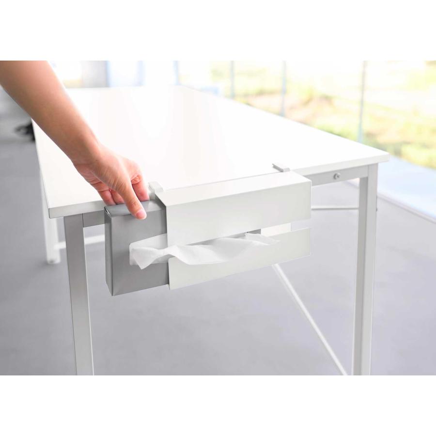 ティッシュケース tower タワー テーブル横ティッシュケース スペースの有効活用に ティッシュカバー 山崎実業 正規品 10371 ホワイト | tower | 07