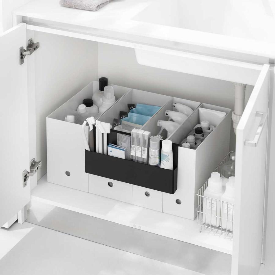 小物入れ tower タワー 引っ掛け収納ホルダー ファイルボックス 収納ボックス 収納ケース 山崎実業 正規品 10386 ブラック | tower