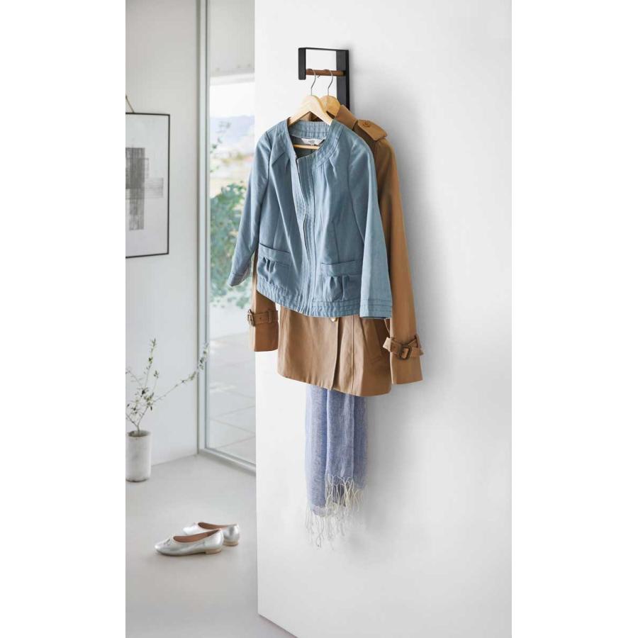 コートハンガー tower タワー 壁付けコートハンガー 壁掛けハンガー コートフック コート掛け 山崎実業 正規品 10408 ブラック | tower | 02