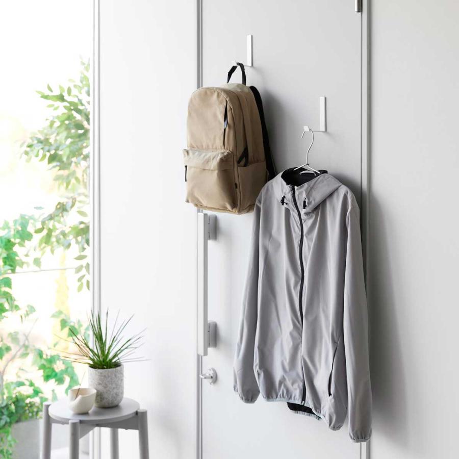 収納フック tower タワー マグネットハンガーフック L 2個組 強力マグネットフック スチール製 山崎実業 正規品 10235 ホワイト | tower