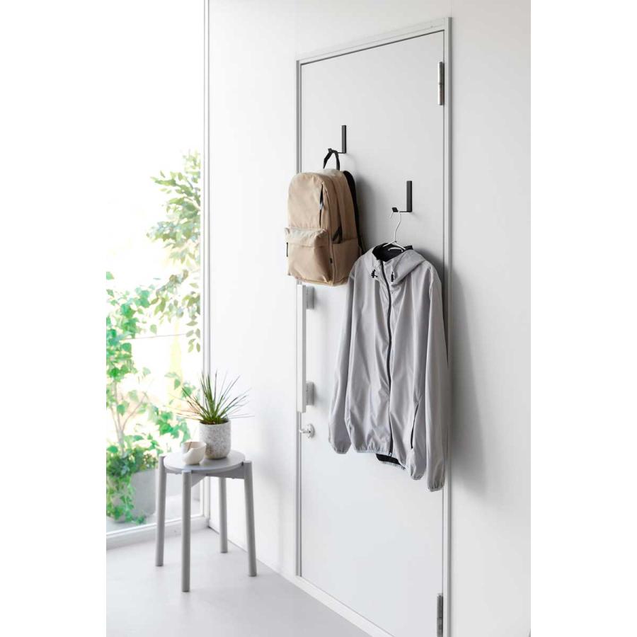 収納フック tower タワー マグネットハンガーフック L 2個組 強力マグネットフック スチール製 山崎実業 正規品 10236 ブラック | tower | 02