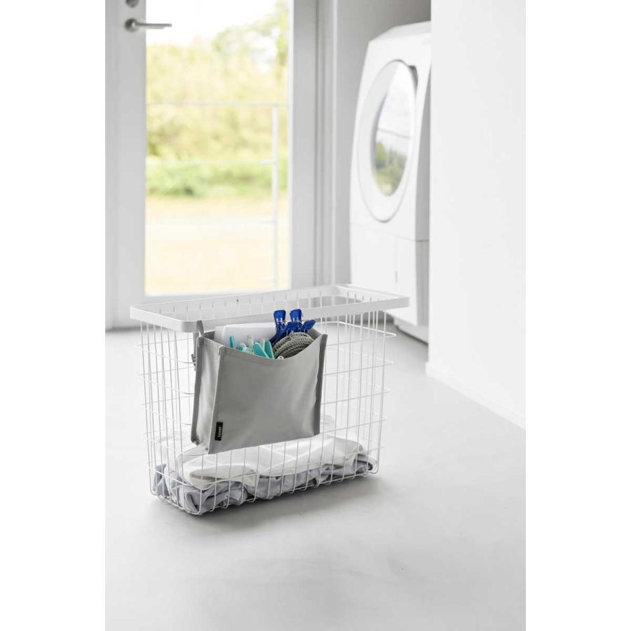 ピンチバスケット tower タワー 洗濯カゴに取り付けるピンチ＆ネット収納ポケット 仕切り付き 洗濯用品 ピンチかご 山崎実業 正規品 10436 ライトグレー | tower | 03