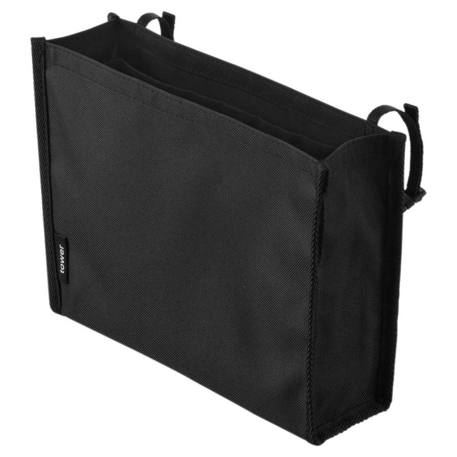 ピンチバスケット tower タワー 洗濯カゴに取り付けるピンチ＆ネット収納ポケット 仕切り付き 洗濯用品 ピンチかご 山崎実業 正規品 10437 ブラック | tower | 01