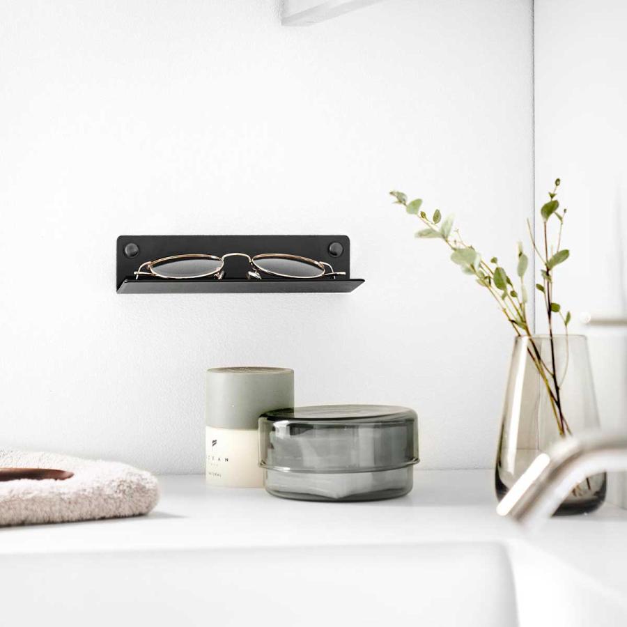 眼鏡置き tower タワー 壁付けメガネラック スマホ置き 壁付け 壁掛け 山崎実業 正規品 10447 ブラック | tower