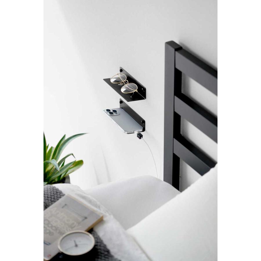 眼鏡置き tower タワー 壁付けメガネラック スマホ置き 壁付け 壁掛け 山崎実業 正規品 10447 ブラック | tower | 04