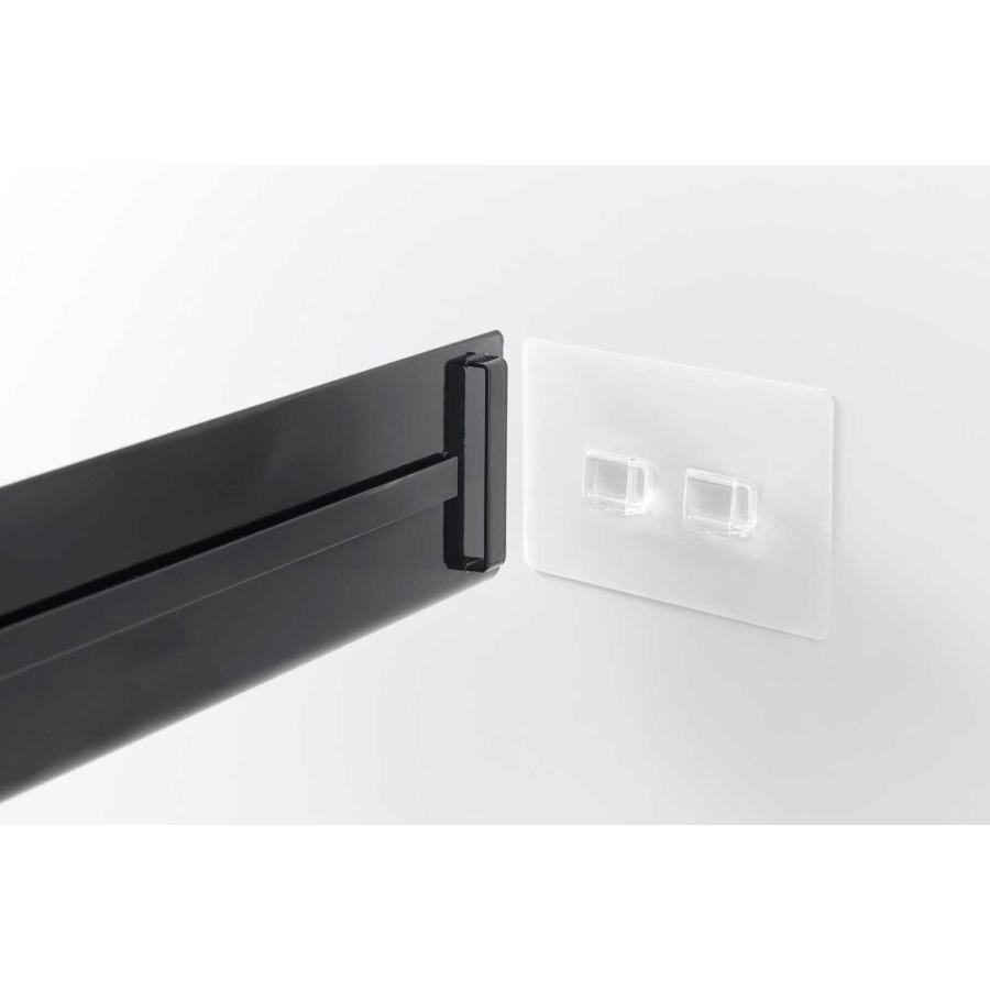 キッチン棚 tower タワー フィルムフックキッチン棚 ワイド 大きめ 壁付け 壁掛け ウォールラック 棚板 山崎実業 正規品 10411 ブラック | tower | 07