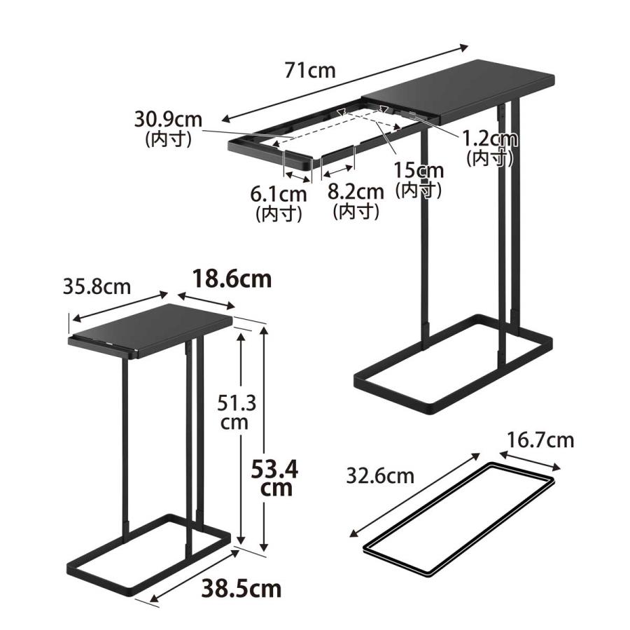 分別ゴミ箱 tower タワー 引き出す分別ゴミ袋ホルダー タワー スリム 45L スライド式 スリム ダストボックス キッチン用 山崎実業 正規品 10265 ブラック | tower | 08