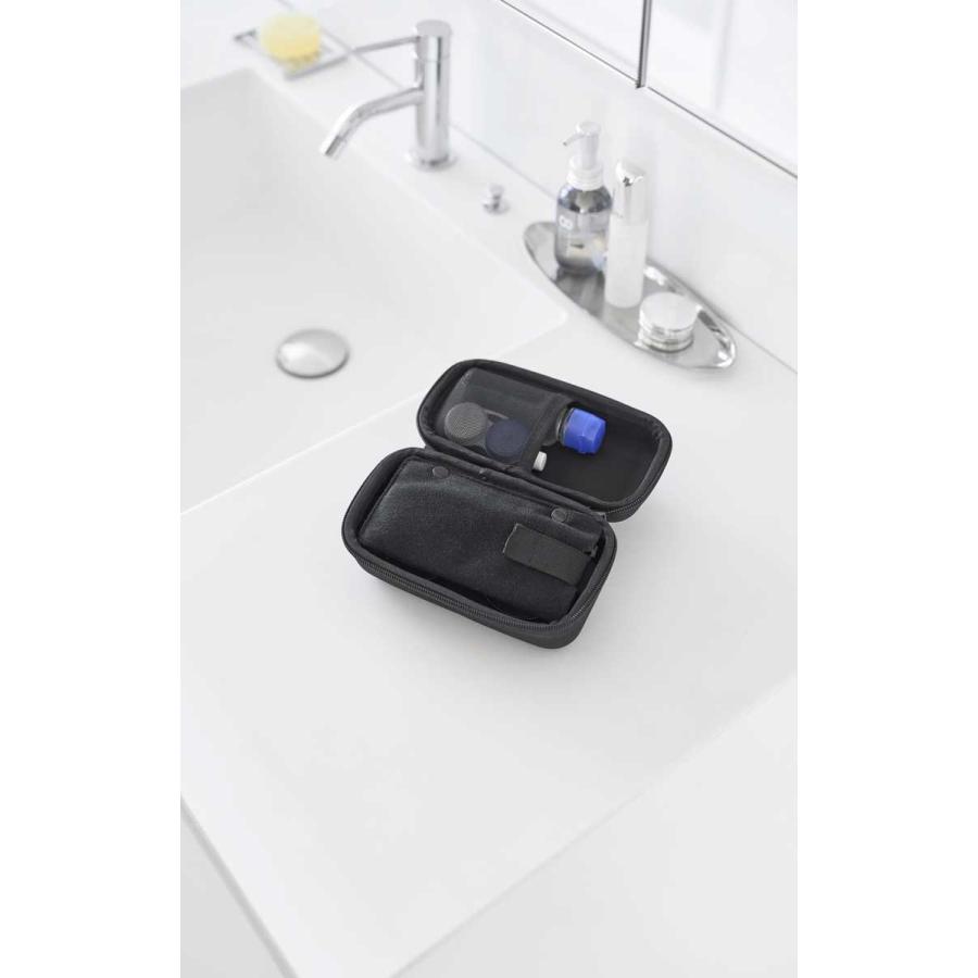 メガネケース tower タワー メガネとコンタクトレンズ用品が収納できるメガネケース ファスナー付き セミハードケース 山崎実業 正規品 10439 ブラック | tower | 02