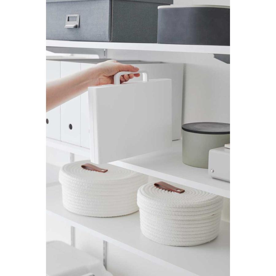 電池ケース tower タワー ハンドル付きスリム分別電池ケース 持ち運び アタッシュケース型 電池収納ケース 山崎実業 正規品 10462 ホワイト | tower | 06