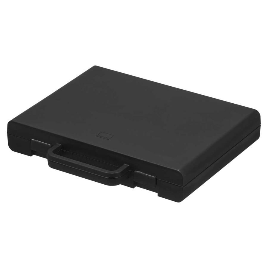 電池ケース tower タワー ハンドル付きスリム分別電池ケース 持ち運び アタッシュケース型 電池収納ケース 山崎実業 正規品 10463 ブラック | tower | 01