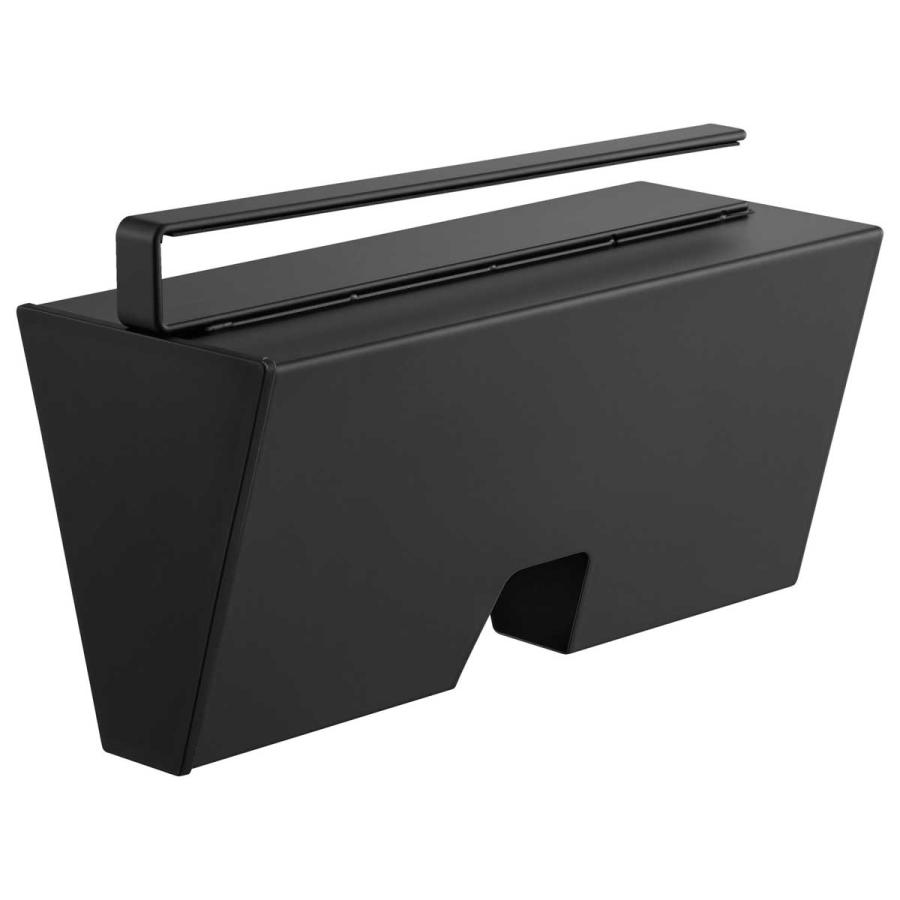 アイラップケース tower タワー 戸棚下プラスチックバッグケース 吊り下げ戸棚 引っ掛け アイラップホルダー 山崎実業 正規品 10253 ブラック | tower | 01