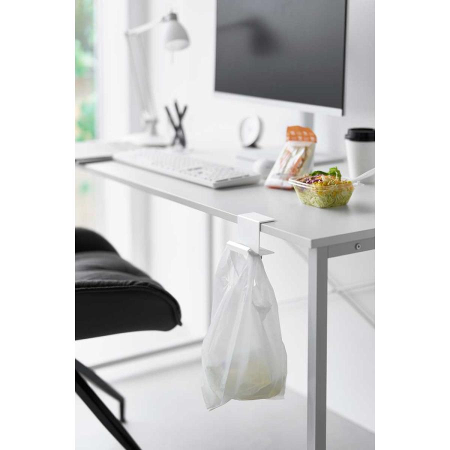 バッグハンガー tower タワー テーブル横レジ袋ハンガー ゴミ受け ゴミ箱 レジ袋ホルダー 山崎実業 正規品 10482 ホワイト | tower | 02
