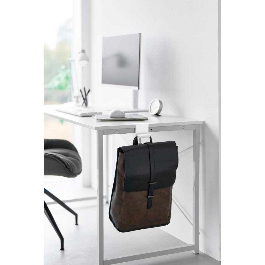 バッグハンガー tower タワー テーブル横レジ袋ハンガー ゴミ受け ゴミ箱 レジ袋ホルダー 山崎実業 正規品 10482 ホワイト | tower | 05