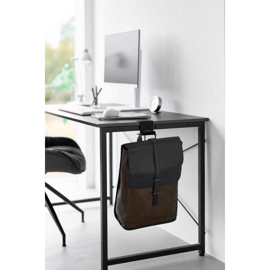 バッグハンガー tower タワー テーブル横レジ袋ハンガー ゴミ受け ゴミ箱 レジ袋ホルダー 山崎実業 正規品 10483 ブラック | tower | 05