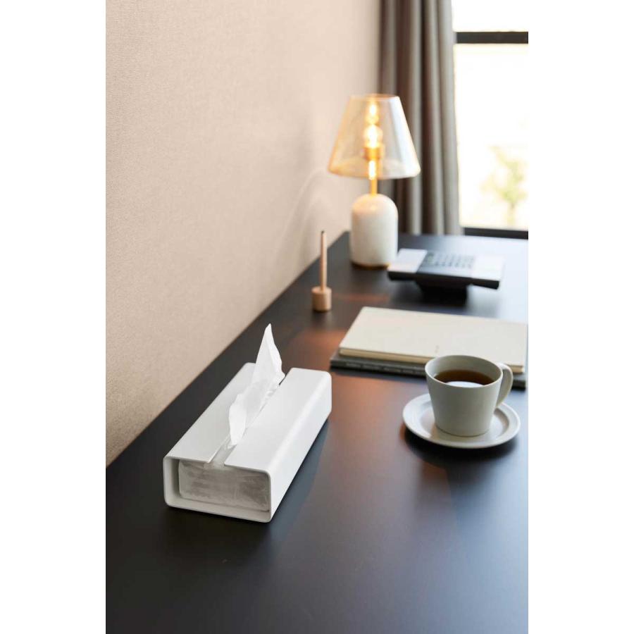 ティッシュケース tower タワー 入れ替え簡単ソフトパックティッシュケース ソフトパック専用 スチール製 ティッシュカバー 山崎実業 正規品 10450 ホワイト | tower | 02