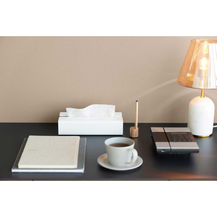 ティッシュケース tower タワー 入れ替え簡単ソフトパックティッシュケース ソフトパック専用 スチール製 ティッシュカバー 山崎実業 正規品 10450 ホワイト | tower | 06