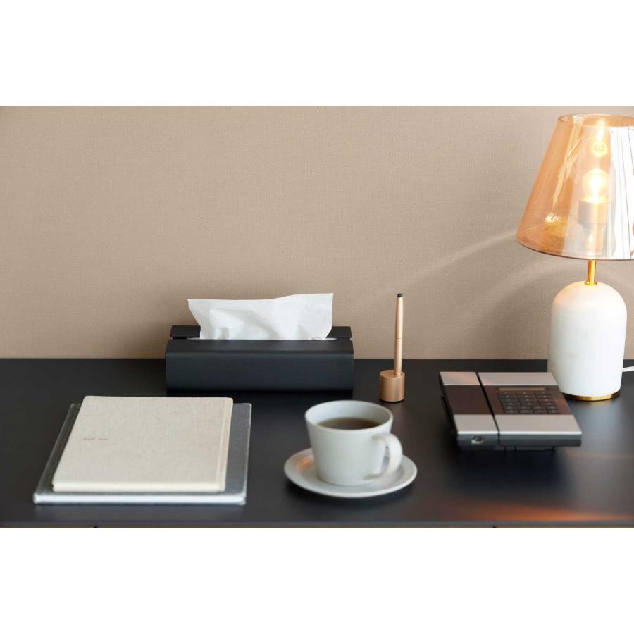 ティッシュケース tower タワー 入れ替え簡単ソフトパックティッシュケース ソフトパック専用 スチール製 ティッシュカバー 山崎実業 正規品 10451 ブラック | tower | 06