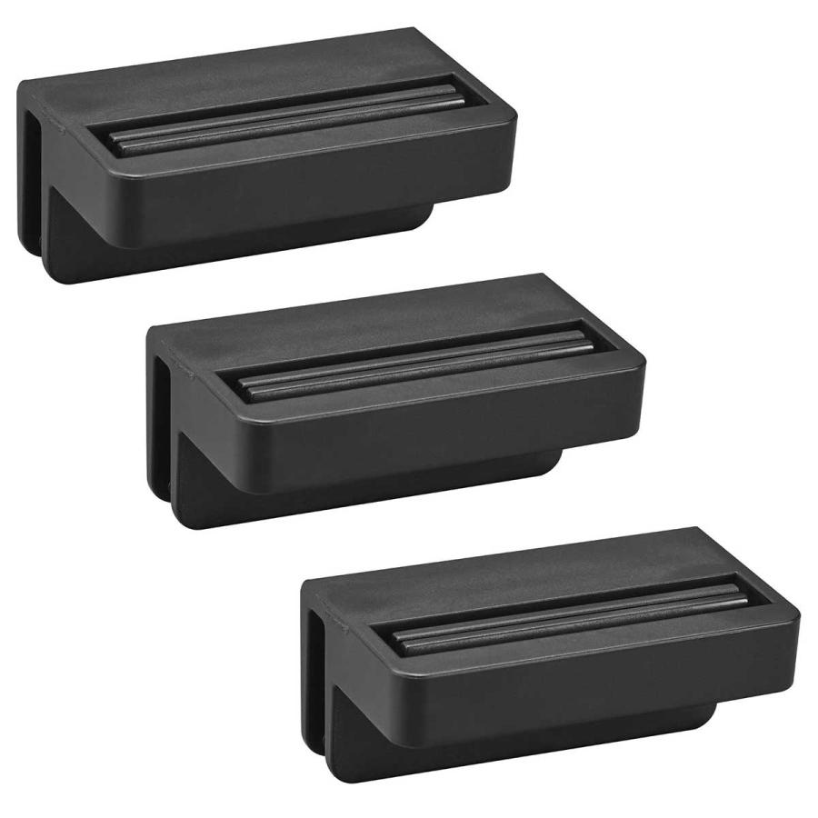 薬味チューブホルダー tower タワー 引っ掛け絞れる薬味チューブホルダー 3個組 引っ掛け わさび からし しょうが 冷蔵庫内収納 山崎実業 正規品 10475 ブラック | tower | 01