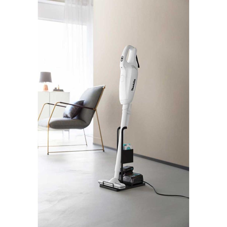 スティッククリーナースタンド tower タワー スティッククリーナー紙パック&充電器収納スタンド スリム クリーナースタンド 山崎実業 正規品 10261 ブラック | tower | 02