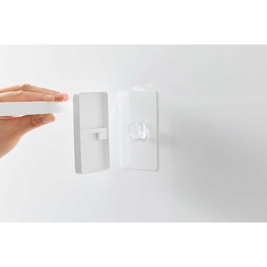 キッチンツール収納 tower タワー フィルムフック鍋蓋も収納できるキッチンツールバーフック付き W55 鍋蓋スタンド 山崎実業 正規品 10412 ホワイト | tower | 07