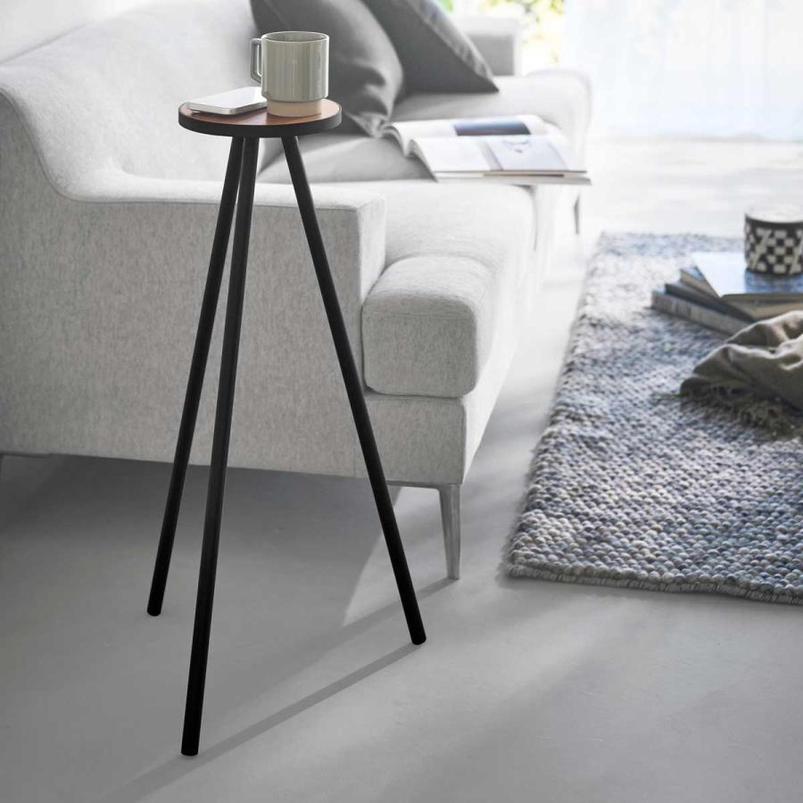 サイドテーブル tower タワー ちょこっとハイテーブル ハイテーブル ミニテーブル コーヒーテーブル ナイトテーブル 山崎実業 正規品 10477 ブラック | tower