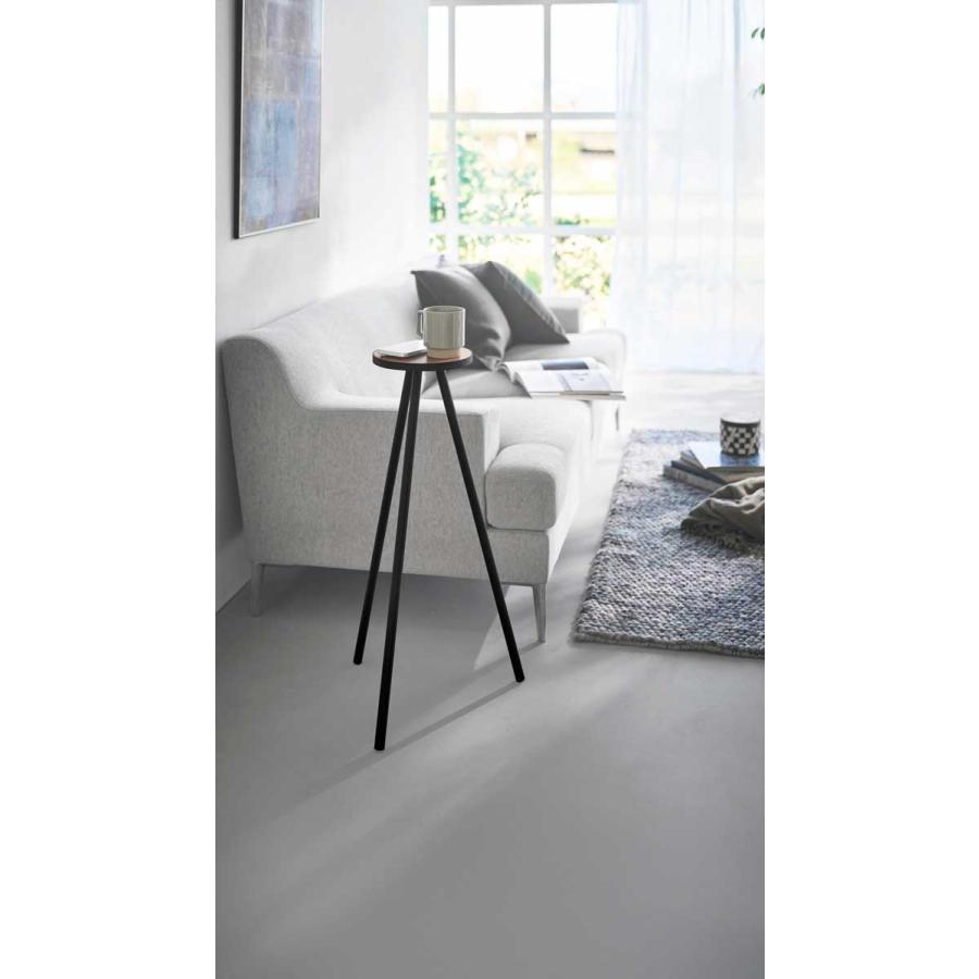 サイドテーブル tower タワー ちょこっとハイテーブル ハイテーブル ミニテーブル コーヒーテーブル ナイトテーブル 山崎実業 正規品 10477 ブラック | tower | 02