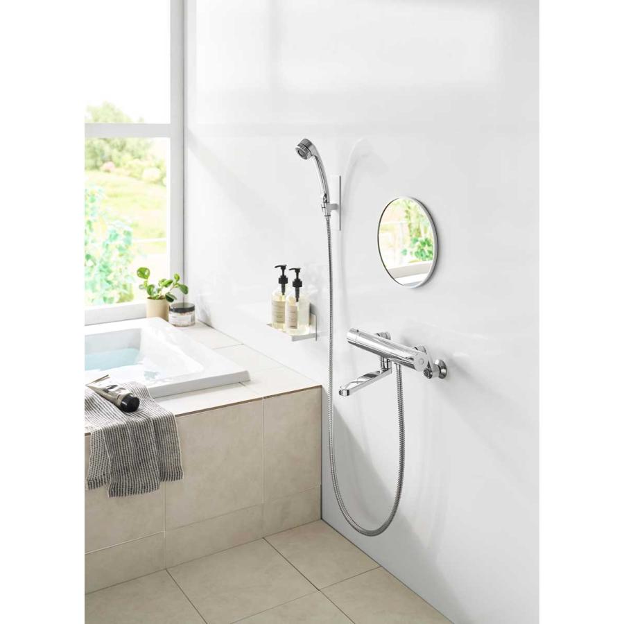 浴室ミラー tower タワー マグネットバスルームミラー 丸型 23cm 風呂鏡 マグネット設置 バスルームミラー 山崎実業 正規品 10175 ホワイト | tower | 02