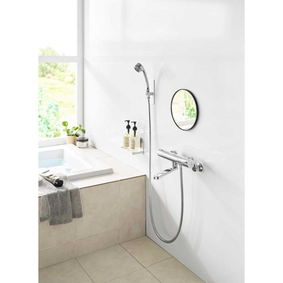 浴室ミラー tower タワー マグネットバスルームミラー 丸型 23cm 風呂鏡 マグネット設置 バスルームミラー 山崎実業 正規品 10176 ブラック | tower | 02