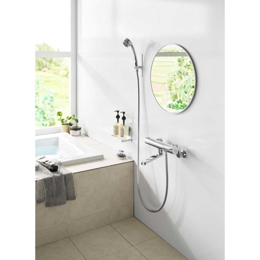 浴室ミラー tower タワー マグネットバスルームミラー 丸型 42cm 風呂鏡 マグネット設置 バスルームミラー 山崎実業 正規品 10177 ホワイト | tower | 02