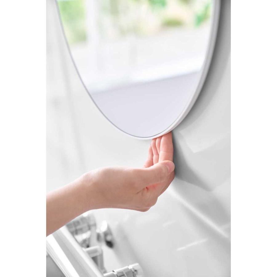 浴室ミラー tower タワー マグネットバスルームミラー 丸型 42cm 風呂鏡 マグネット設置 バスルームミラー 山崎実業 正規品 10177 ホワイト | tower | 05