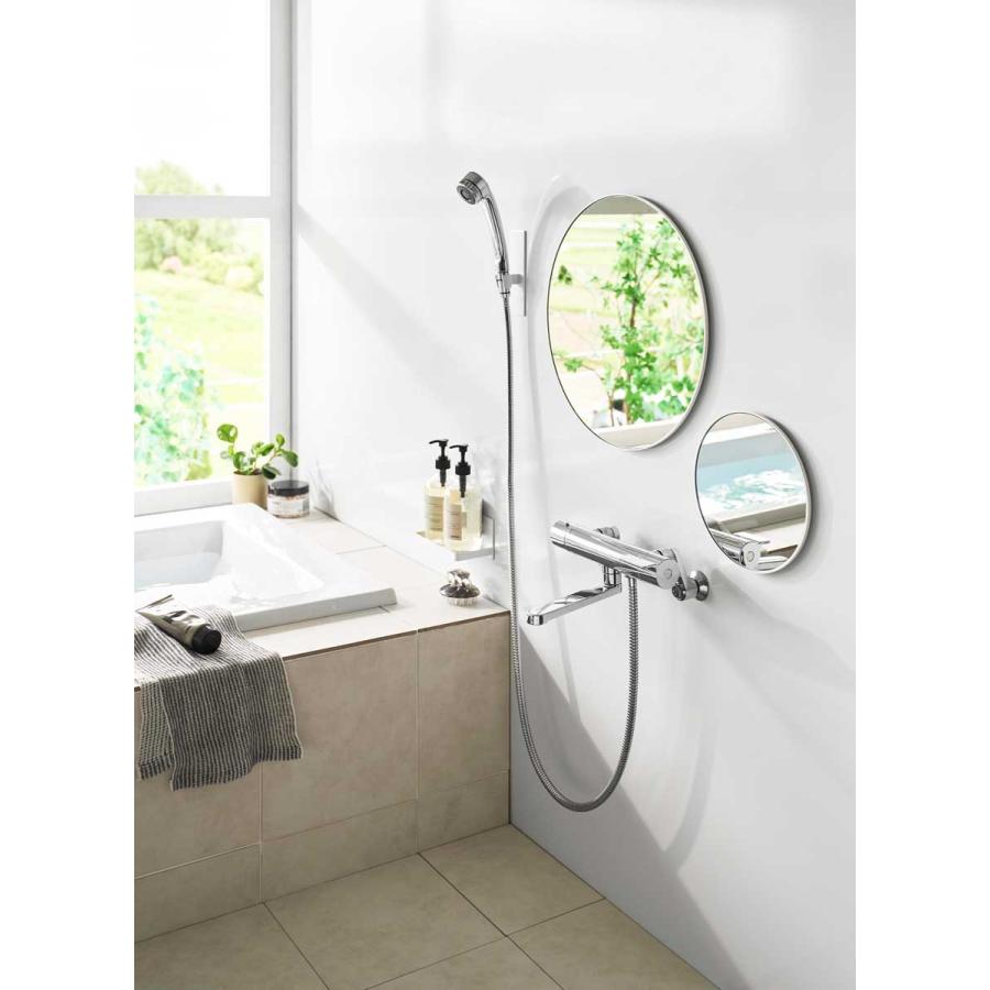 浴室ミラー tower タワー マグネットバスルームミラー 丸型 42cm 風呂鏡 マグネット設置 バスルームミラー 山崎実業 正規品 10177 ホワイト | tower | 06