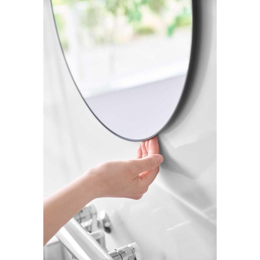 浴室ミラー tower タワー マグネットバスルームミラー 丸型 42cm 風呂鏡 マグネット設置 バスルームミラー 山崎実業 正規品 10178 ブラック | tower | 05